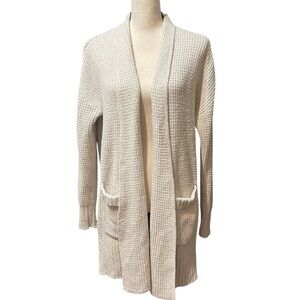 Barefoot‎ Dreams CozyChic Lite Long Weekend Open Cardigan Sweater Women's Medium